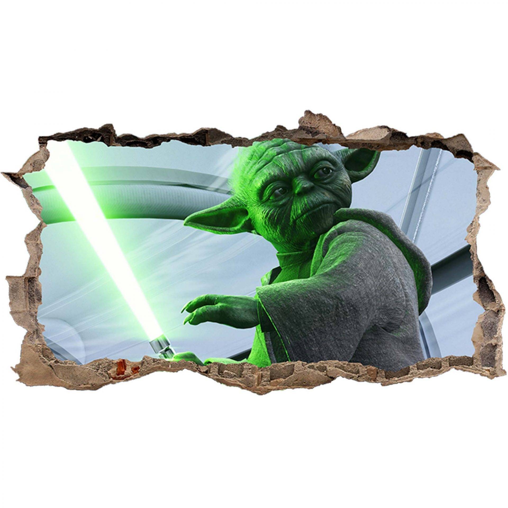 Star Wars Yoda Character Wall Sticker Art Decal Mural Blue Side Studio