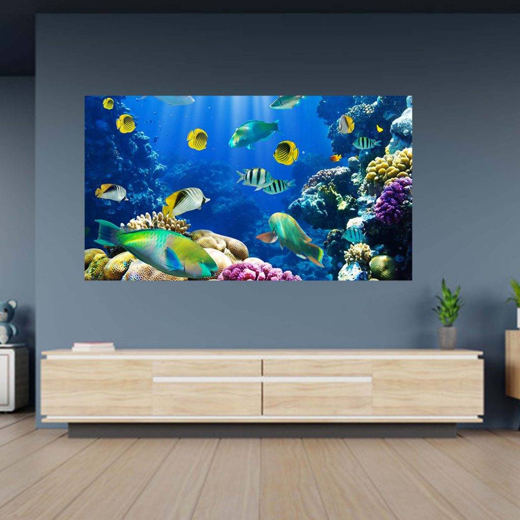 Sea Life Aquarium Poster- Wall Sticker - Blue Side Studio