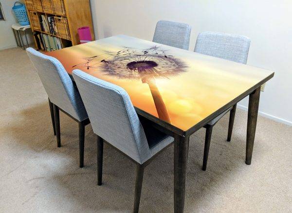 Dandelion Sunset View Laminated Vinyl Cover Self-Adhesive for Desk and Tables