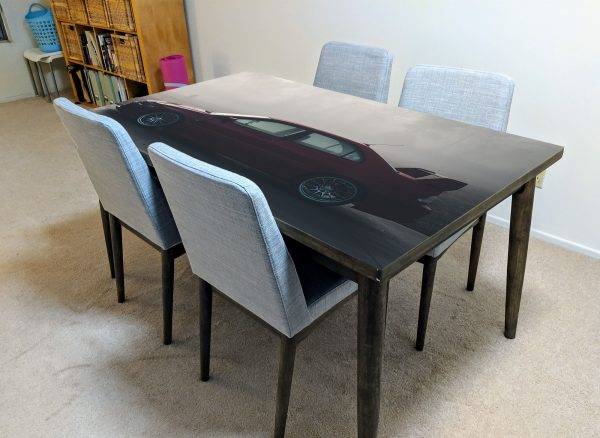 Mitsubishi Lancer Laminated Vinyl Cover Self-Adhesive for Desk and Tables