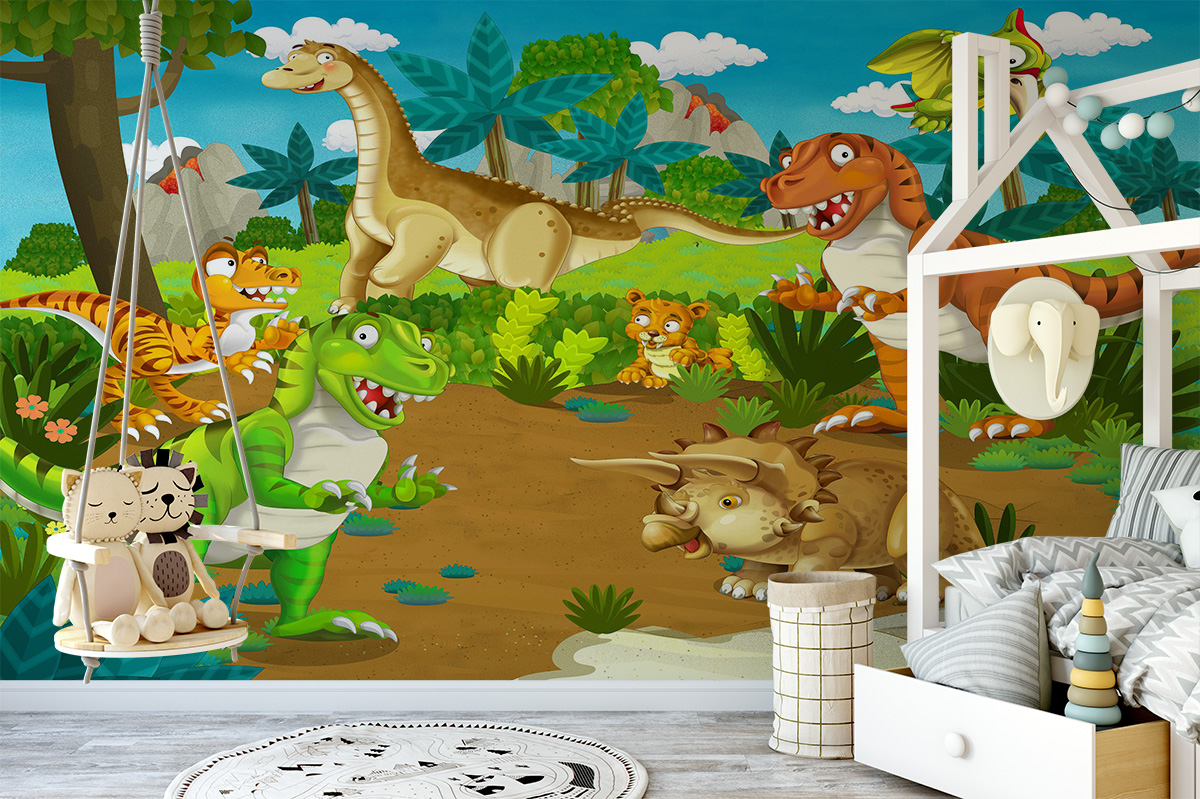 Dinosaur Life for Kids Wall Mural