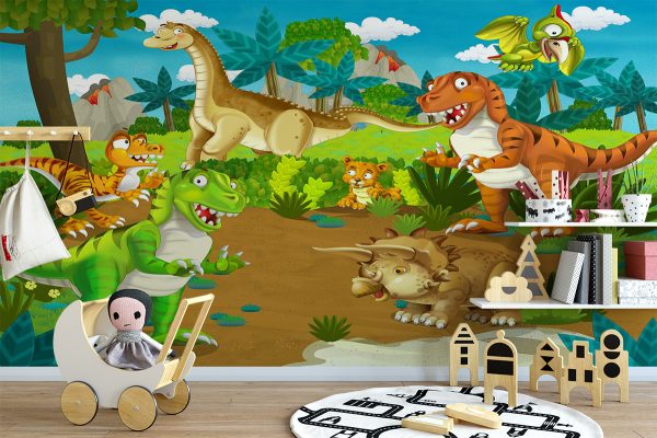 Dinosaur Life for Kids Wall Mural