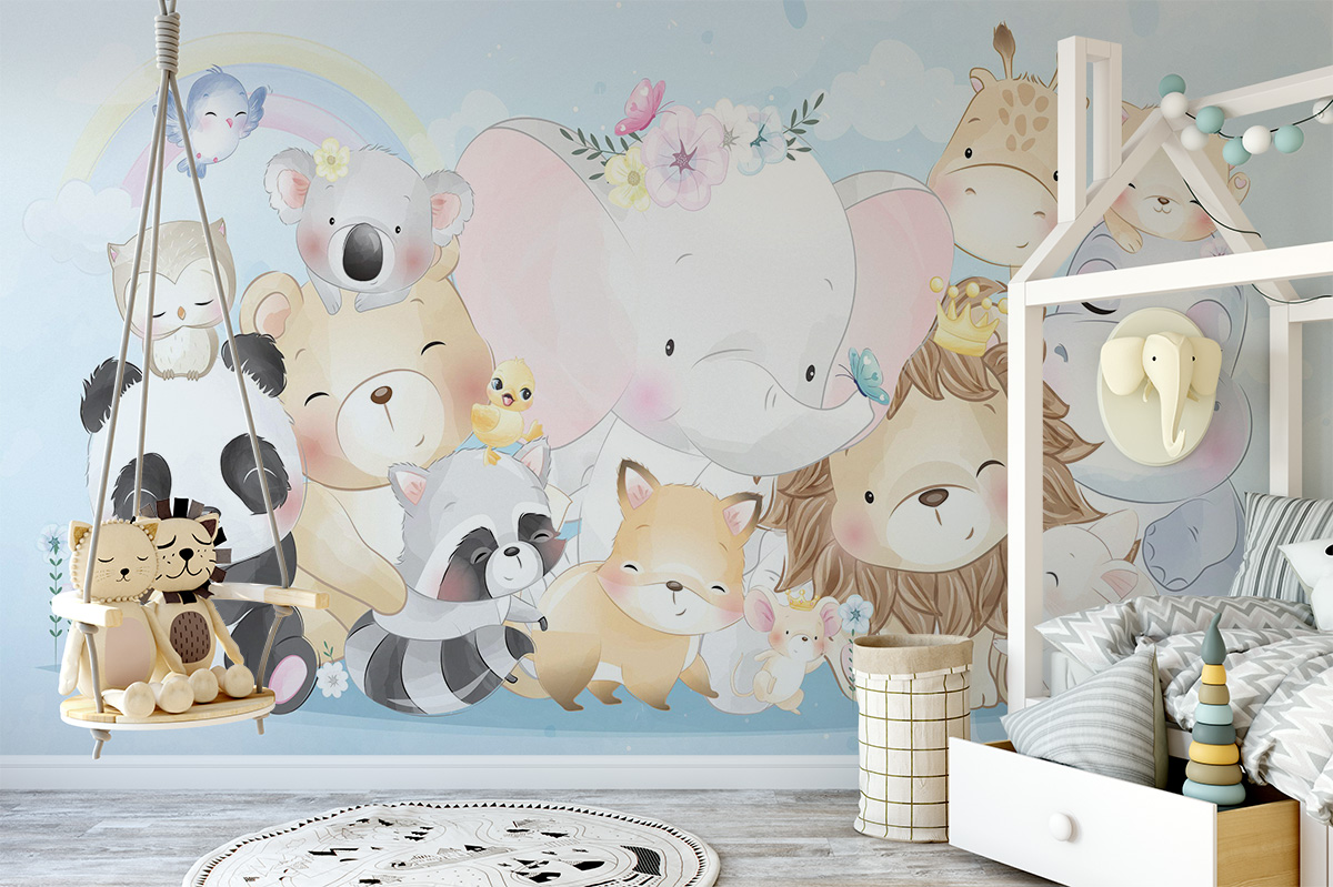 Animals Set For Kids Wall Mural