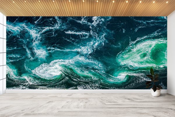 Water in Ocean Wavy Wall Mural