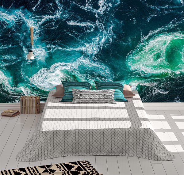 Water in Ocean Wavy Wall Mural