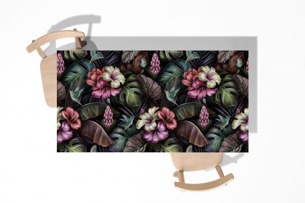 Amazing Flower Pattern Laminated Self Adhesive Vinyl Table Desk Art Décor Cover