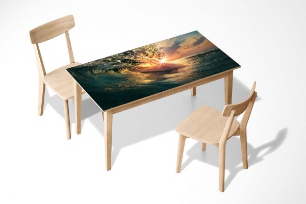 Ocean Wave in the Sun Laminated Self Adhesive Vinyl Table Desk Art Décor Cover