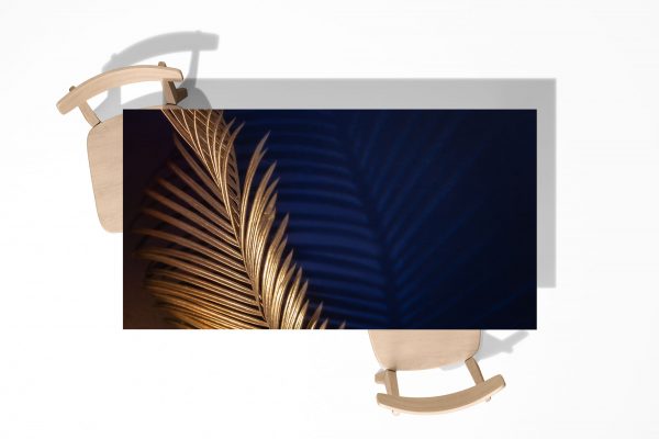 Golden palm Leaf Laminated Self Adhesive Vinyl Table Desk Art Décor Cover