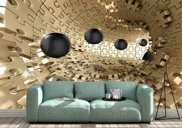 Golden Tunnel Wall Mural