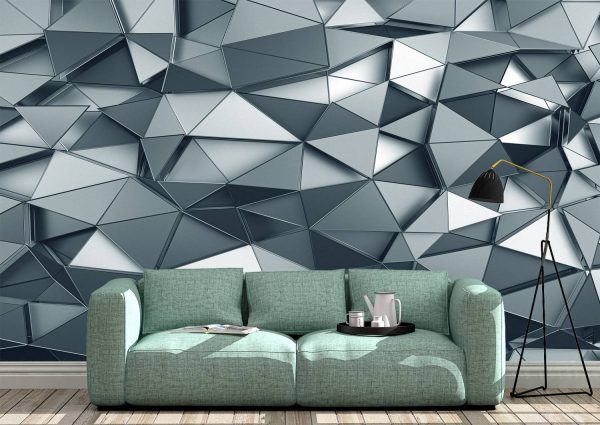 Abstract 3D metal surface Wall Mural Photo Wallpaper UV Print Decal Art Décor