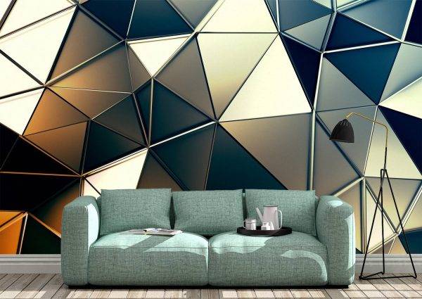 Triangles Abstract Wall Mural Photo Wallpaper