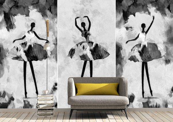 Abstract painted ballerinas Wall Mural Photo Wallpaper UV Print Decal Art Décor