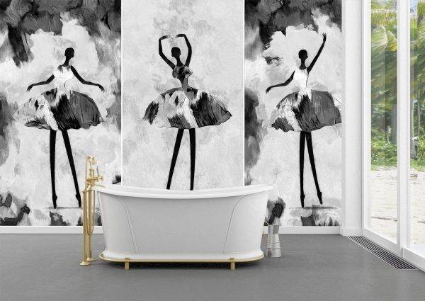 Abstract painted ballerinas Wall Mural Photo Wallpaper UV Print Decal Art Décor