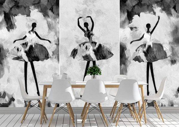 Abstract painted ballerinas Wall Mural Photo Wallpaper UV Print Decal Art Décor