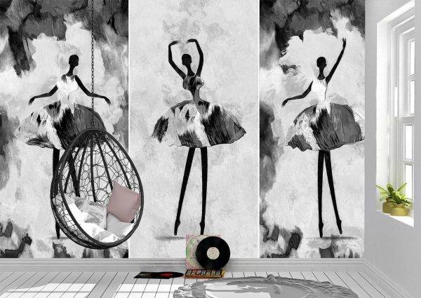 Abstract painted ballerinas Wall Mural Photo Wallpaper UV Print Decal Art Décor