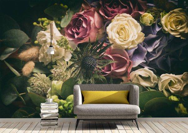 Vintage bouquet of roses Wall Mural Photo Wallpaper UV Print Decal Art Décor