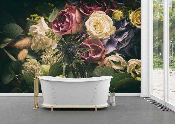 Vintage bouquet of roses Wall Mural Photo Wallpaper UV Print Decal Art Décor