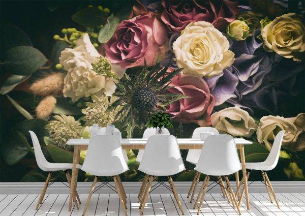 Vintage bouquet of roses Wall Mural Photo Wallpaper UV Print Decal Art Décor