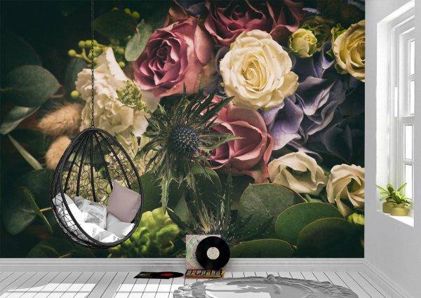 Vintage bouquet of roses Wall Mural Photo Wallpaper UV Print Decal Art Décor