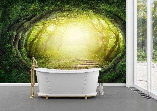 Magic Tunnel in the Forest Wall Mural Photo Wallpaper