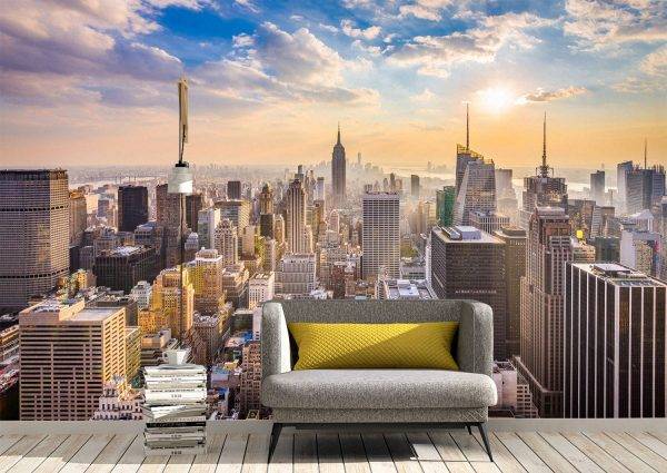 New York City Landscape Wall Mural Photo Wallpaper UV Print Decal Art Décor