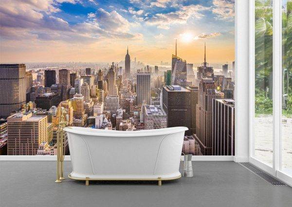 New York City Landscape Wall Mural Photo Wallpaper UV Print Decal Art Décor