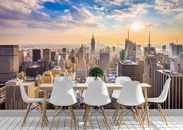 New York City Landscape Wall Mural Photo Wallpaper UV Print Decal Art Décor