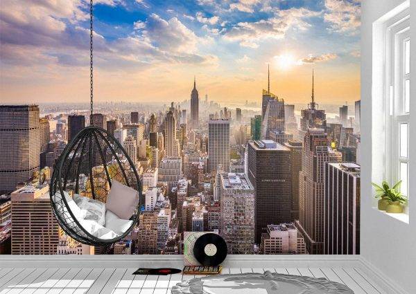 New York City Landscape Wall Mural Photo Wallpaper UV Print Decal Art Décor