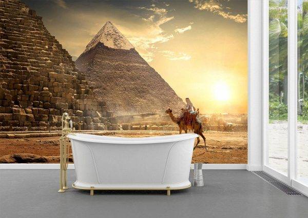 Pyramids & Egyptian Desert Wall Mural Photo Wallpaper UV Print Decal Art Décor