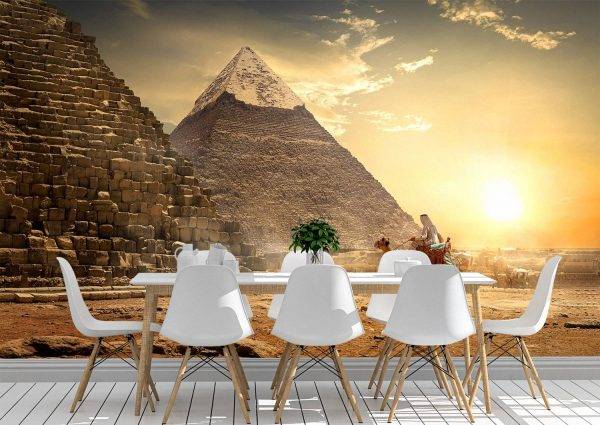 Pyramids & Egyptian Desert Wall Mural Photo Wallpaper UV Print Decal Art Décor