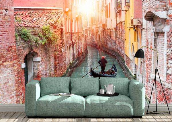 Venetian Gondolier Wall Mural Photo Wallpaper