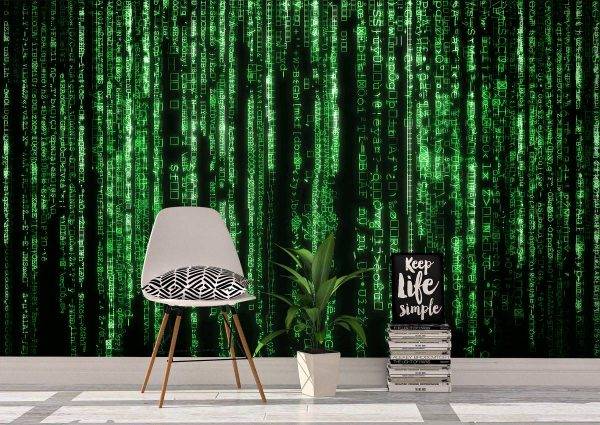 Matrix Iconic Green Code Wall Mural Photo Wallpaper UV Print Decal Art Décor