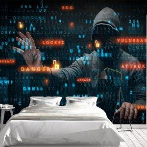 Cyber Attack Hacker a Wall Mural Photo Wallpaper UV Print Decal Art Décor