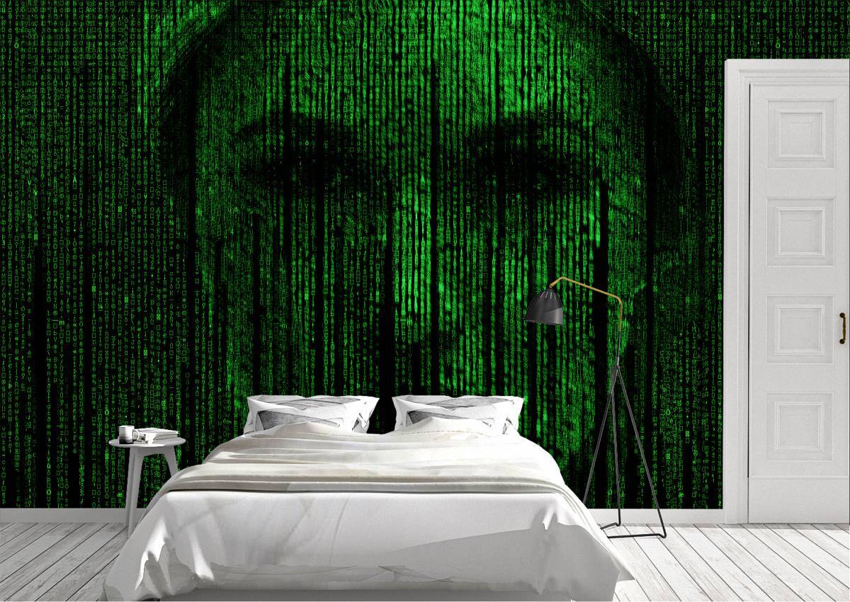 Matrix Trinity Cyber Code Wall Mural Photo Wallpaper UV Print Decal Art Décor