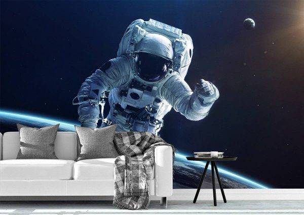 Astronaut in Space Wall Mural Photo Wallpaper UV Print Decal Art Décor