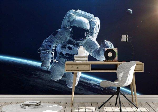 Astronaut in Space Wall Mural Photo Wallpaper UV Print Decal Art Décor