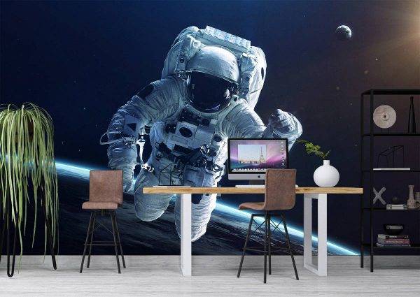 Astronaut in Space Wall Mural Photo Wallpaper UV Print Decal Art Décor