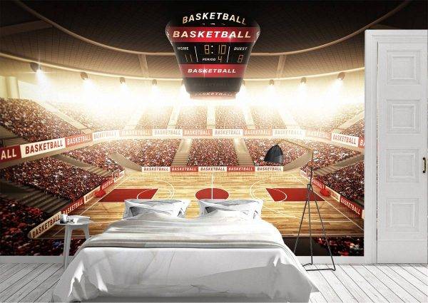 Basketball Area Sport Wall Mural Photo Wallpaper UV Print Decal Art Décor