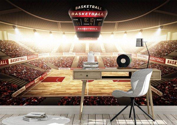 Basketball Area Sport Wall Mural Photo Wallpaper UV Print Decal Art Décor