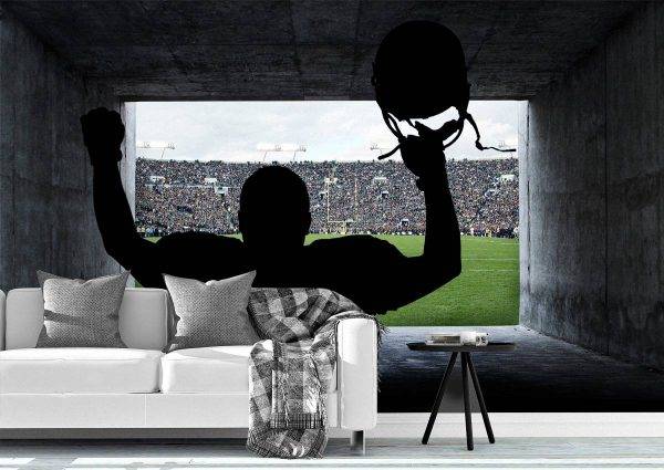 Rugby Player & Stadium Wall Mural Photo Wallpaper UV Print Decal Art Décor