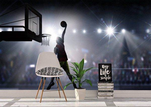 Basketball Player in Action Wall Mural Photo Wallpaper UV Print Decal Art Décor