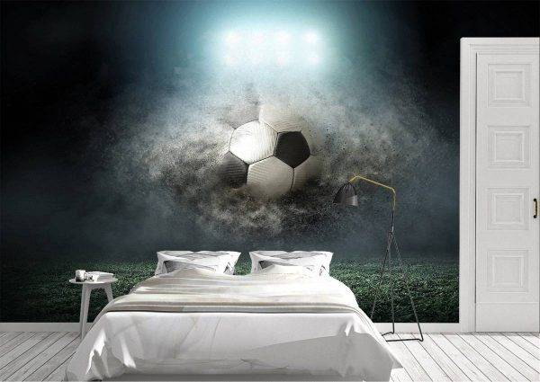 Soccer ball in action Wall Mural Photo Wallpaper UV Print Decal Art Décor