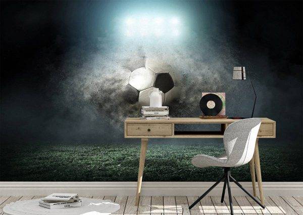 Soccer ball in action Wall Mural Photo Wallpaper UV Print Decal Art Décor