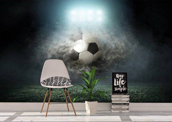 Soccer ball in action Wall Mural Photo Wallpaper UV Print Decal Art Décor