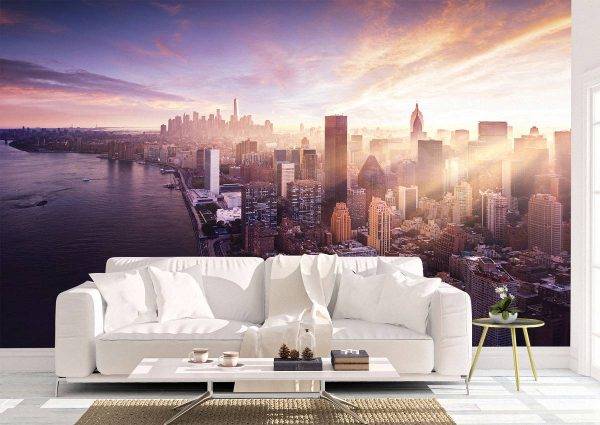 Sunset over Manhattan Wall Mural Photo Wallpaper UV Print Decal Art Décor