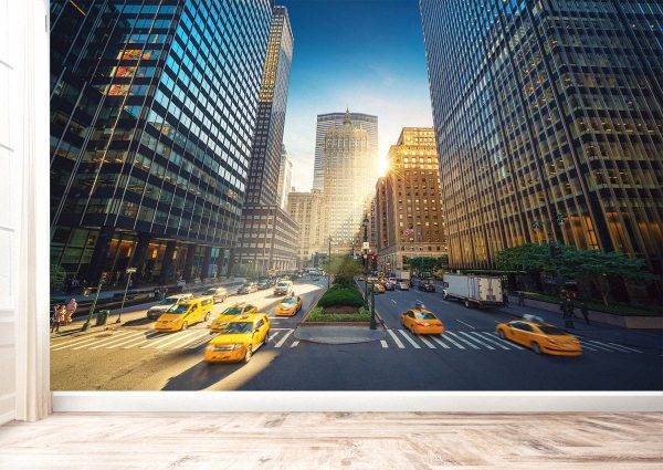 New York City Street Wall Mural Photo Wallpaper UV Print Decal Art Décor