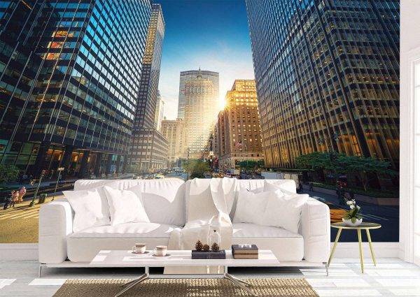 New York City Street Wall Mural Photo Wallpaper UV Print Decal Art Décor