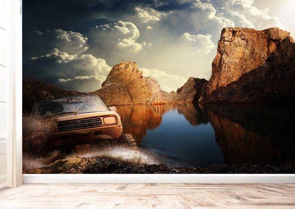 4x4 Offroad Drive Nature Wall Mural Photo Wallpaper UV Print Decal Art Décor