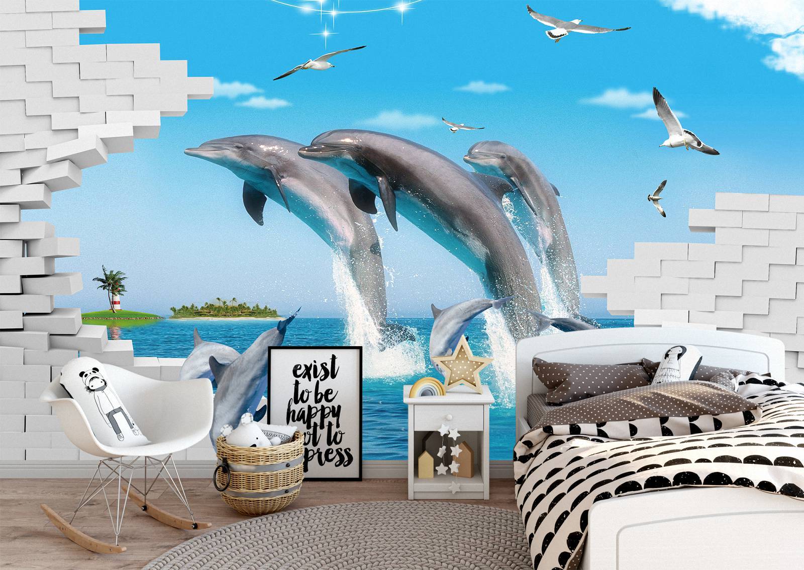 dolphin art wallpaper
