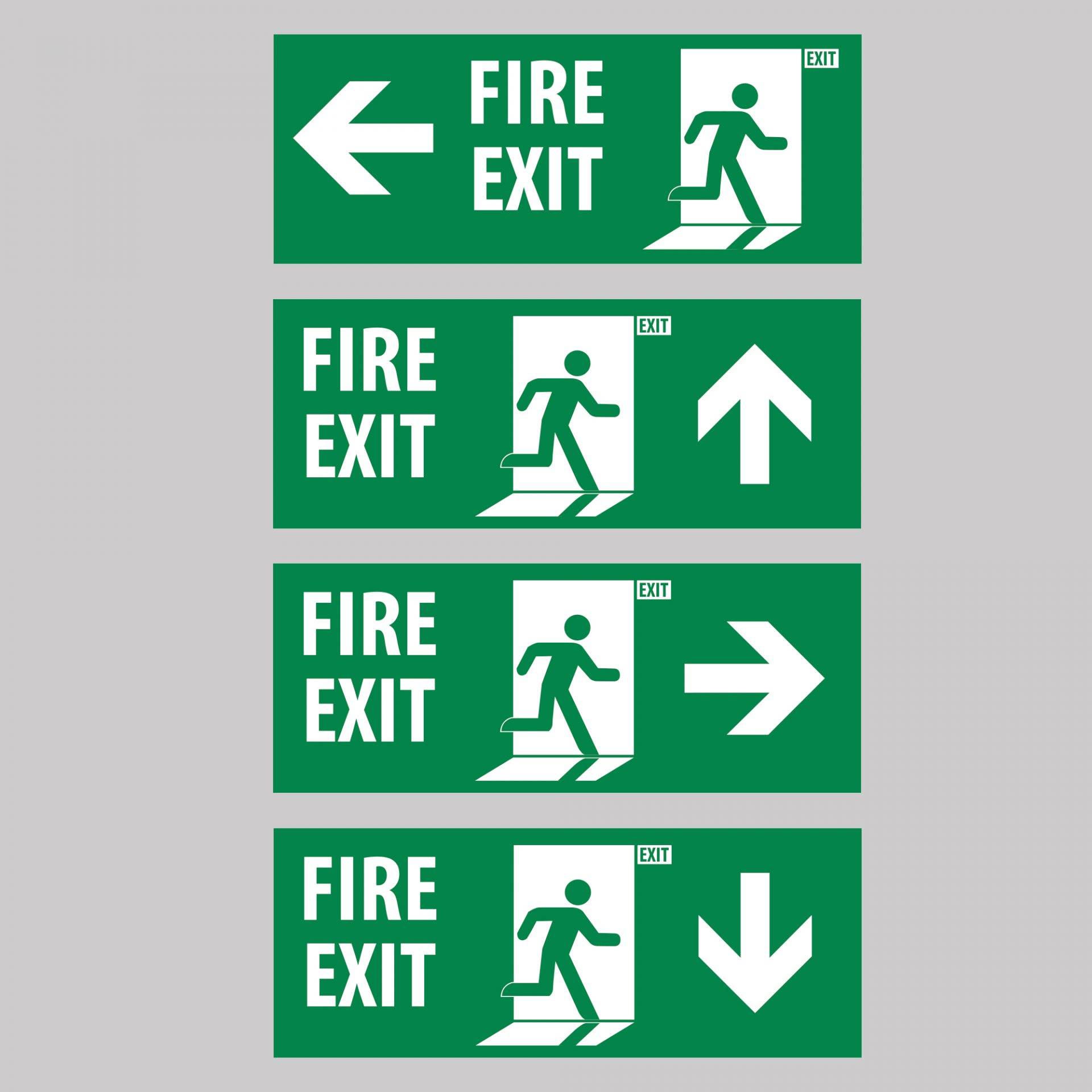 Fire exit Safety Sign